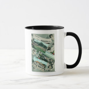 Caneca Cumprimentos com das vistas cénicos