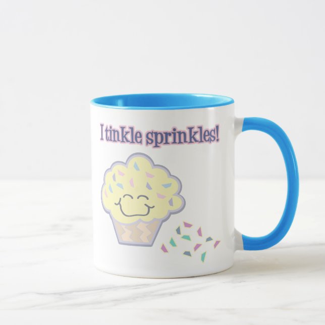 Caneca cupcake engraçada sprinkles (Direita)