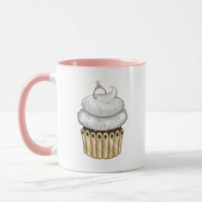 Caneca Cupcake Noivado doce (Esquerda)