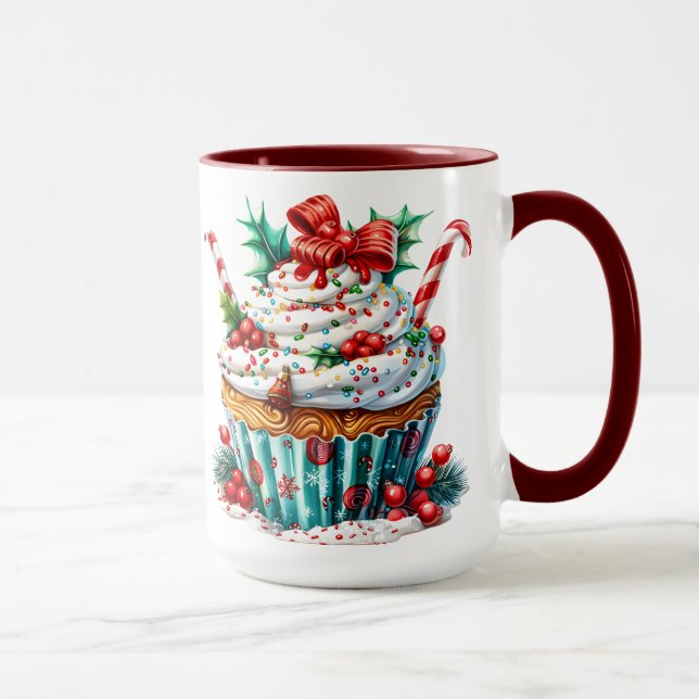 Caneca Cupcakes de hortelã-pimenta (Direita)