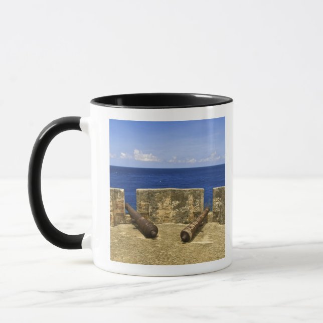 Caneca Curaçao. Forte Beekenburg Baía Caracas. (Esquerda)