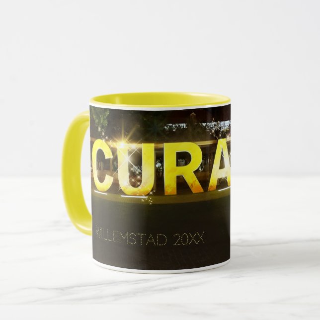 Caneca Curaçao Sinal à Noite sem o seu texto (Frente Esquerda)