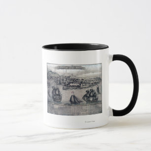 Caneca CuracaoMapa PanorâmicoCuracao, Países Baixos