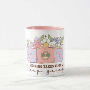 Caneca Curar Demora O Tempo Continua, Citação Sobre Saúde