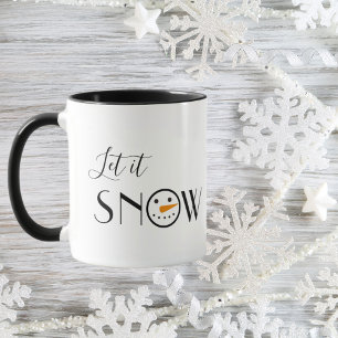 Caneca Curioso Deixe-o nevar moderno