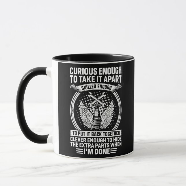 Caneca Curioso o suficiente para desmontá-lo. (Esquerda)