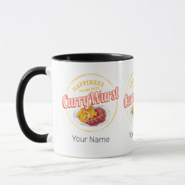 Caneca Currywurst Retro Sausage Vintage Fries Franceses