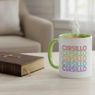 Caneca Cursillo Colorido Pilha Arco-Íris DeColores