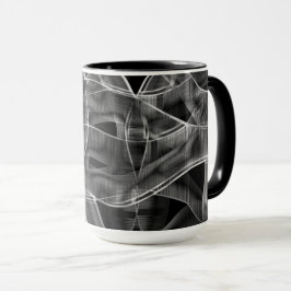 Caneca Curvas em forma de fita, linhas realçadas no alivi