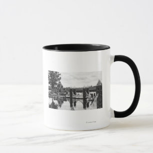 Caneca Curvatura, fotografia do jardim de rocha de Oregon