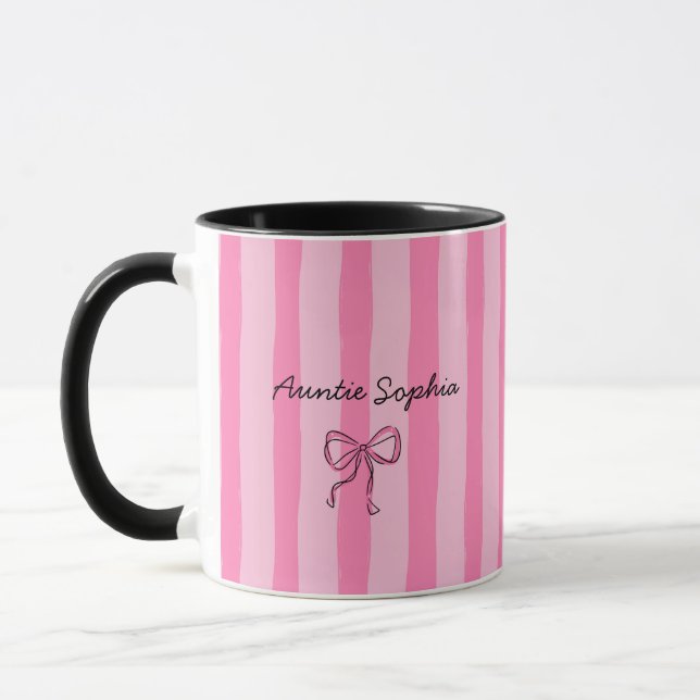 Caneca Custom Auntie Pregnancy Announcement (Esquerda)