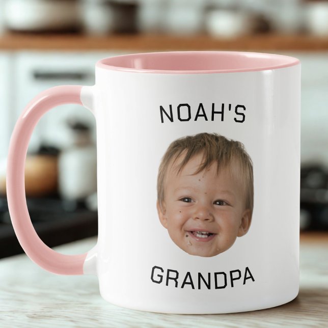 Caneca Custom Baby Face Photo Grandpa (Criador carregado)