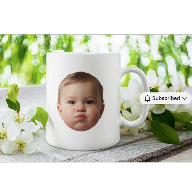 Caneca Custom Baby & Family Photo Face Mug custom grandma (Criador carregado)