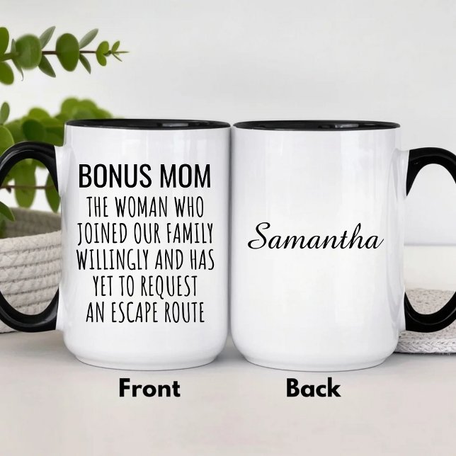 Caneca Custom Bonus Mom Definition Funny Stepmother Gift  (Criador carregado)