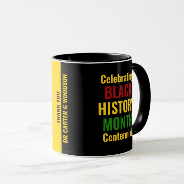 Caneca Custom Celebrating Black History Month Centennial  (Frente Esquerda)