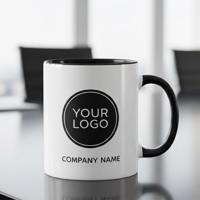 Caneca Custom Company Logo Mug | Minimalist Business  (Criador carregado)