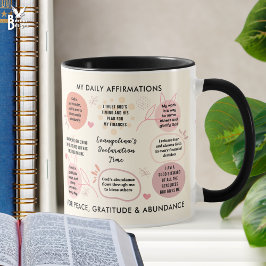 Caneca Custom Daily Affirmations Christian Bible Verse