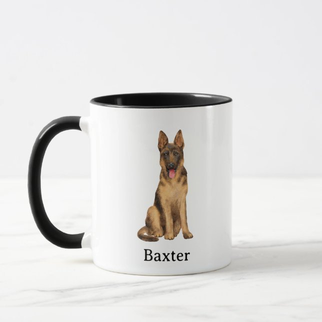 Caneca Custom German Shepherd Photo (Esquerda)