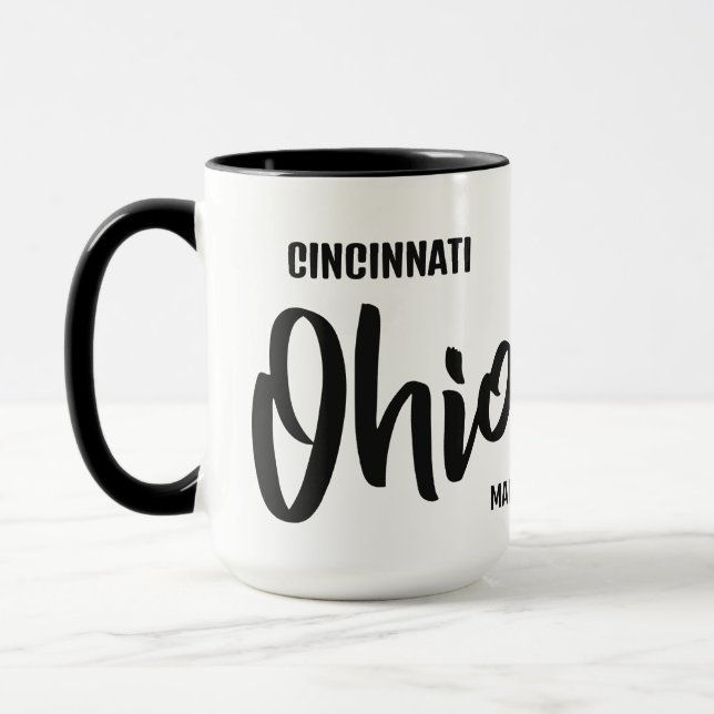 Caneca Custom Location & Name Ohio (Esquerda)