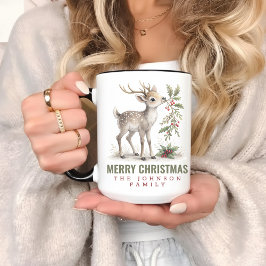 Caneca Custom Merry Christmas Mug for Mom, Dad & Family