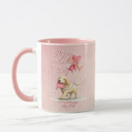 Caneca Custom Message Dog Animal Valentines Day