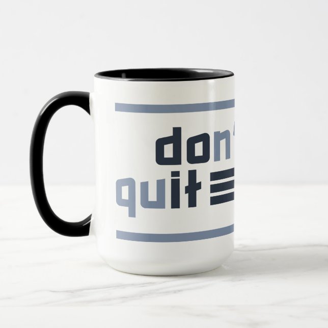 Caneca Custom Name "Don't Quit" (Esquerda)