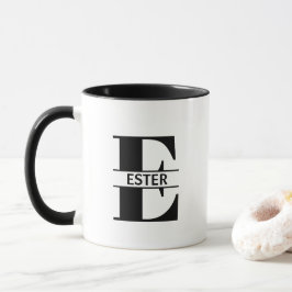 Caneca Custom Name Letter 'E' Mug