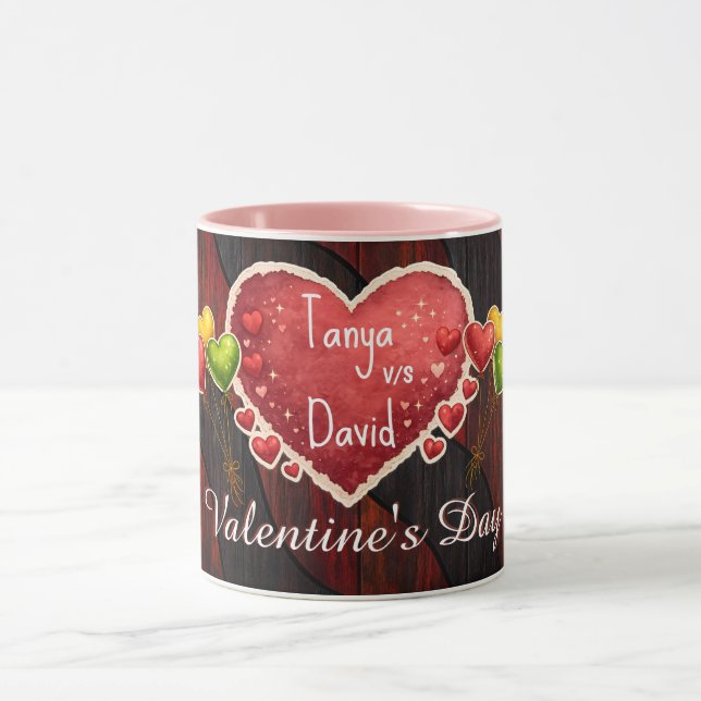 Caneca custom name valentines mugs (Centro)