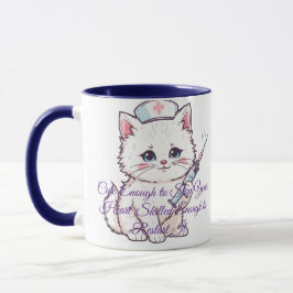 Caneca Custom Nurse Cat Skilled Enough
