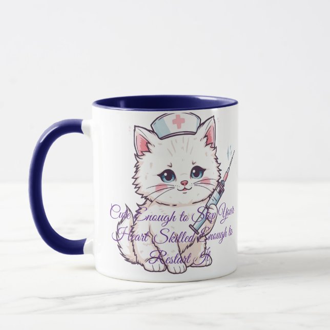 Caneca Custom Nurse Cat Skilled Enough (Esquerda)