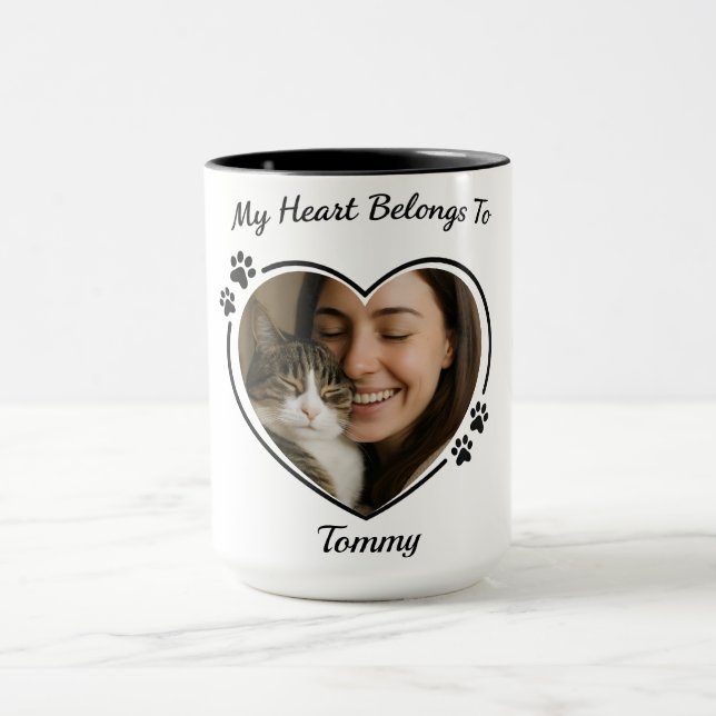 Caneca Custom Photo Pet Lover Mug – Pet Lover Gift (Centro)