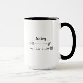 Caneca Custom Soundwave Song Code Mug-Personalized Voice 