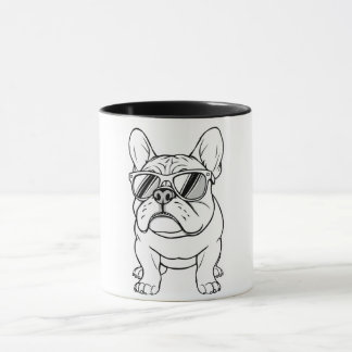 Caneca Custom Text Cool French Bulldog Coffee Mug