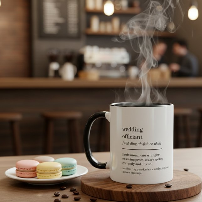 Caneca Custom Wedding Officiant Gift Hilarious Definition (Custom Wedding Officiant Gift Hilarious Definition Mug)