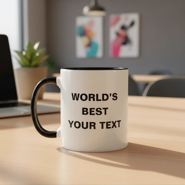 Caneca Custom World's Best Personalized Coffee  (Criador carregado)