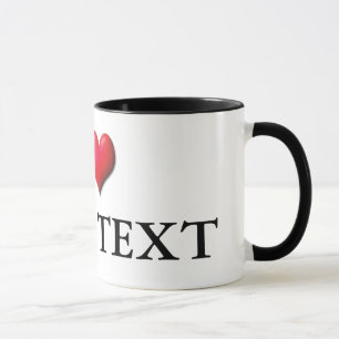 Caneca customizável 0001 do coração de I