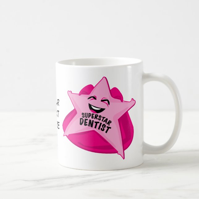 caneca customizável do dentista da estrela (Direita)