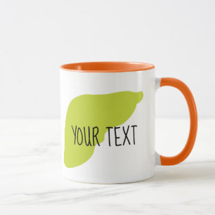 Caneca customizável do fígado do órgão