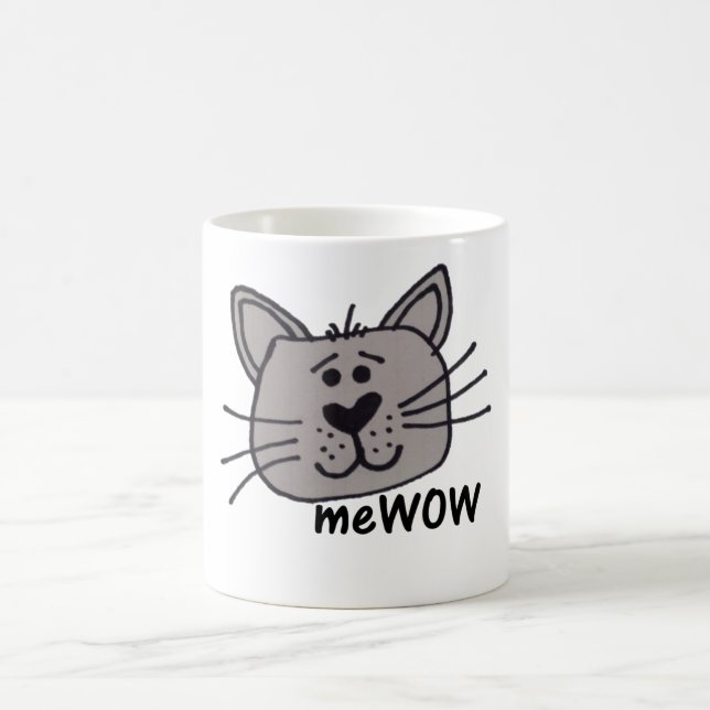 Caneca customizável do MeWOW do gato (Centro)