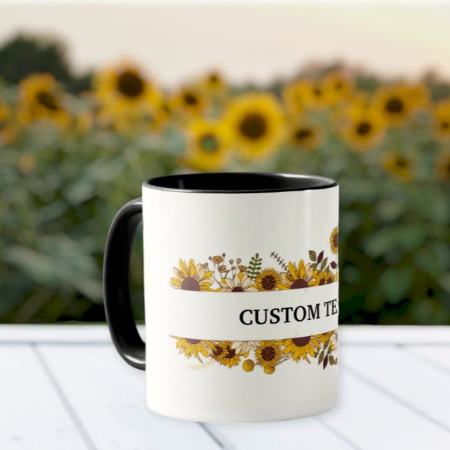 Caneca Customized sunflower mug, Sunflower mug (Criador carregado)