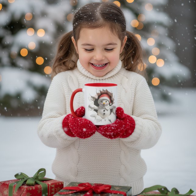 Caneca Cute 3D Snowman Mug (Criador carregado)