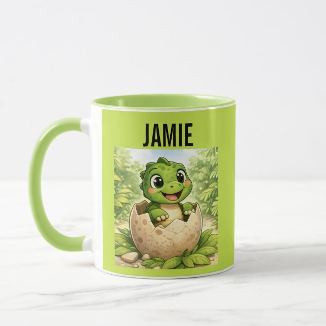 Caneca Cute Baby Hatchling Dinosaur (Esquerda)