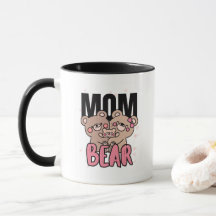 Cute bear-mom Text Illustration