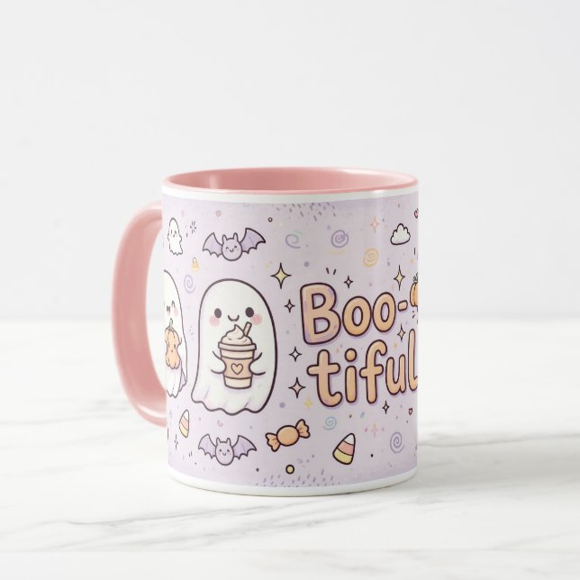 Caneca Cute Boo-tiful de Halloween (Frente Esquerda)