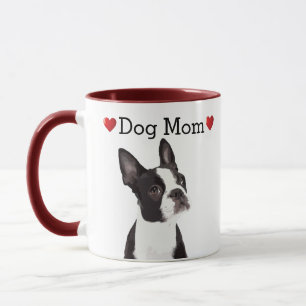 Caneca Cute Boston Terrier Heart Dog Mãe Puppy