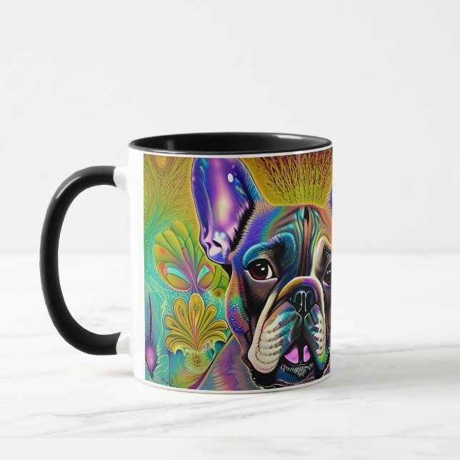 Caneca Cute Brindle French Bulldog Mug (Esquerda)