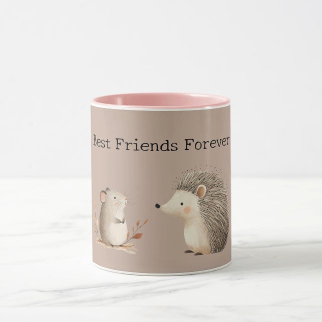Caneca Cute Brown Cream Hedgehog Mouse Appreciation (Centro)