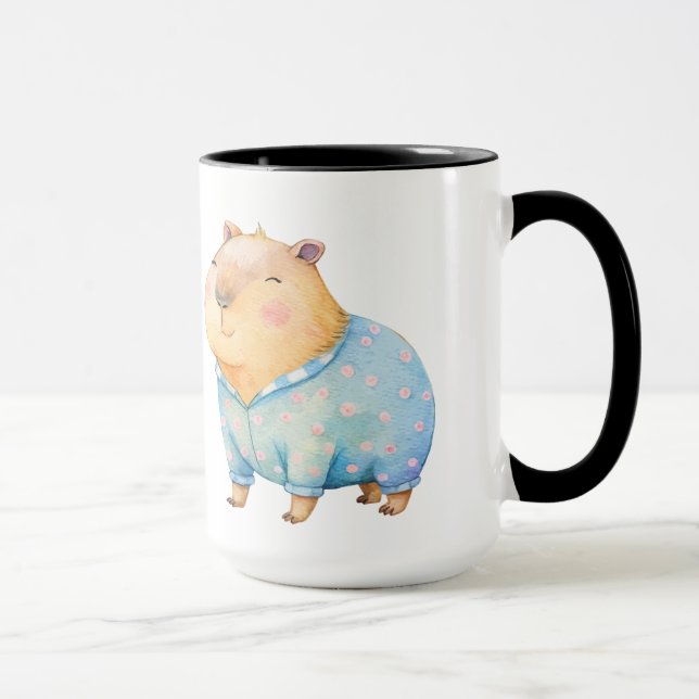 Caneca Cute Capybara em Pajamas Mug (Direita)