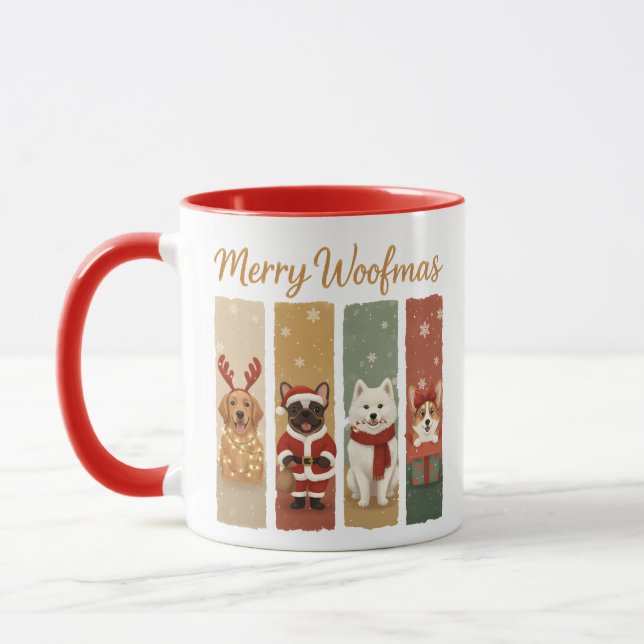 Caneca Cute Dog Natal – Feliz Woofmas (Esquerda)