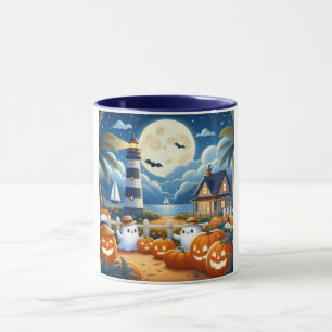 Caneca Cute, fantasias de fantasma/abóboras náuticas/cost